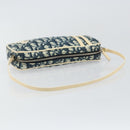 Christian Dior Trotter Canvas Shoulder Bag PVC Navy Silver Auth bs29753-7