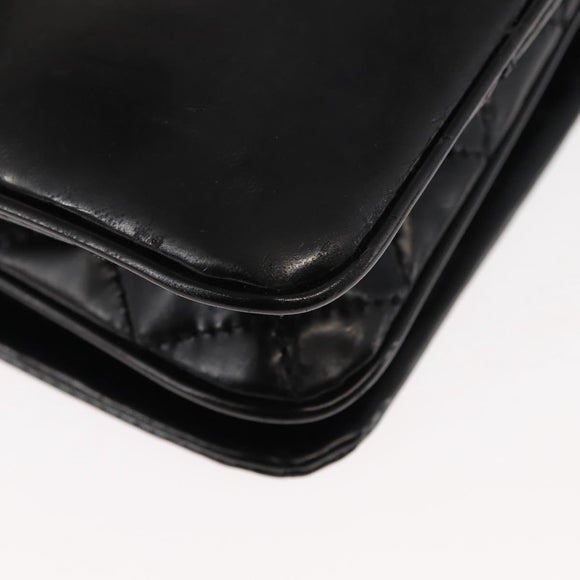 CHANEL Chain Shoulder Bag Patent leather Black Gold CC Auth bs29761