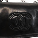 CHANEL Chain Shoulder Bag Patent leather Black Gold CC Auth bs29761-16