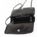 CHANEL Chain Shoulder Bag Patent leather Black Gold CC Auth bs29761-17