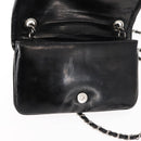 CHANEL Chain Shoulder Bag Patent leather Black Gold CC Auth bs29761-19