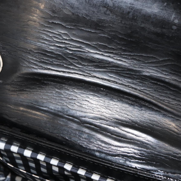 CHANEL Chain Shoulder Bag Patent leather Black Gold CC Auth bs29761