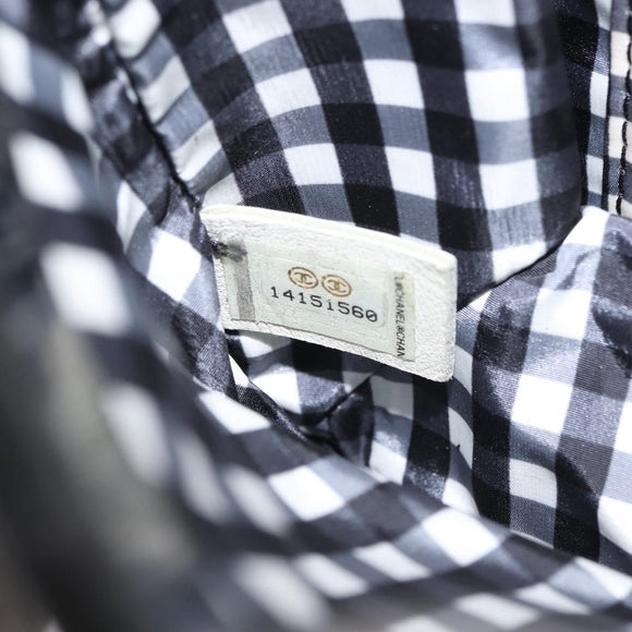 CHANEL Chain Shoulder Bag Patent leather Black Gold CC Auth bs29761