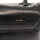 CHANEL Chain Shoulder Bag Patent leather Black Gold CC Auth bs29761-4