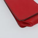 HERMES Glasses Case Leather Red Gold Auth bs29762-16