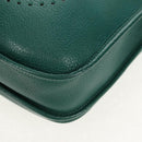 HERMES Evelyn 3 GM Shoulder Bag Leather Green Auth bs29763A-18