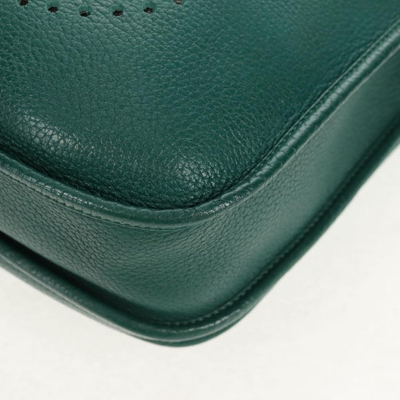 HERMES Evelyn 3 GM Umhängetasche Leder Grün Auth bs29763SAM