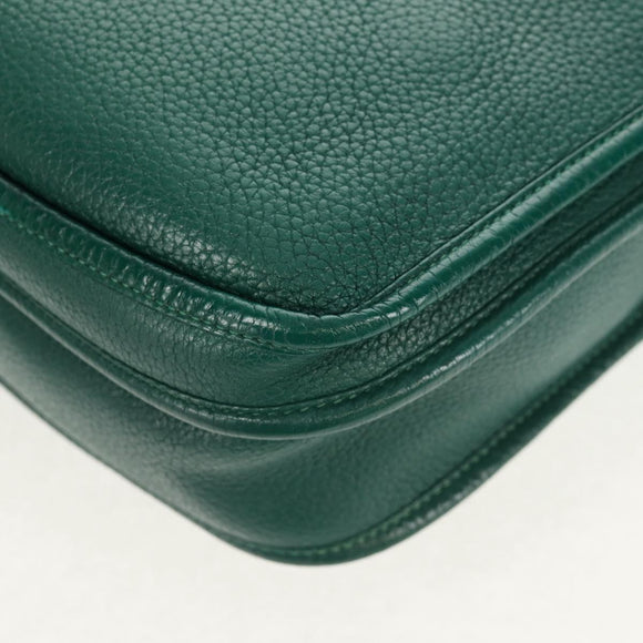 HERMES Evelyn 3 GM Umhängetasche Leder Grün Auth bs29763SAM