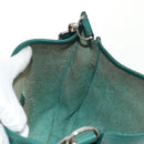 HERMES Evelyn 3 GM Shoulder Bag Leather Green Auth bs29763A-24