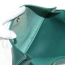 HERMES Evelyn 3 GM Shoulder Bag Leather Green Auth bs29763A-26