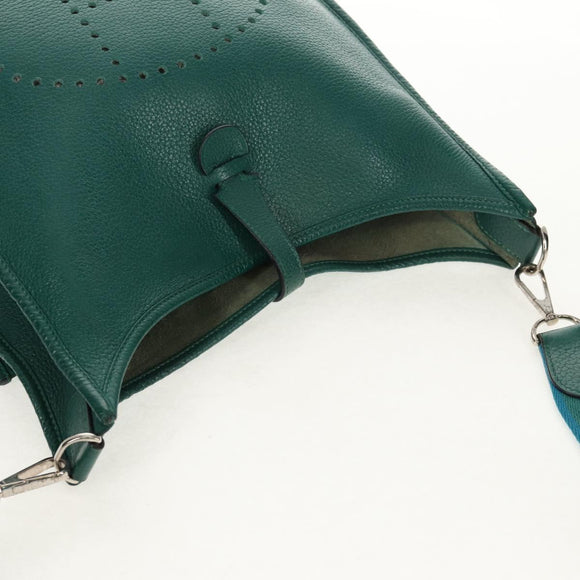 HERMES Evelyn 3 GM Umhängetasche Leder Grün Auth bs29763SAM