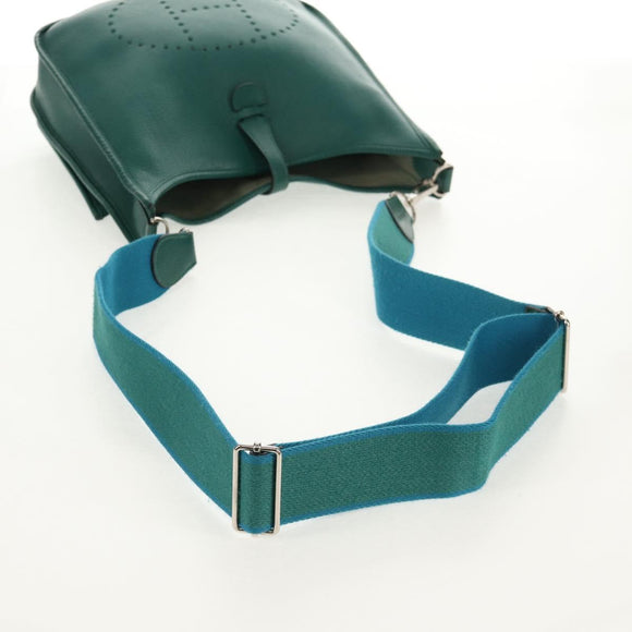 HERMES Evelyn 3 GM Umhängetasche Leder Grün Auth bs29763SAM