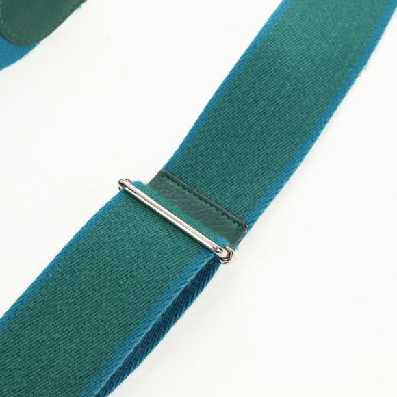 HERMES Evelyn 3 GM Shoulder Bag Leather Green Auth bs29763A