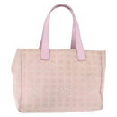 CHANEL New Travel Line Tote Bag Nylon Pink CC Auth bs29764-1