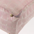CHANEL New Travel Line Tote Bag Nylon Pink CC Auth bs29764-16