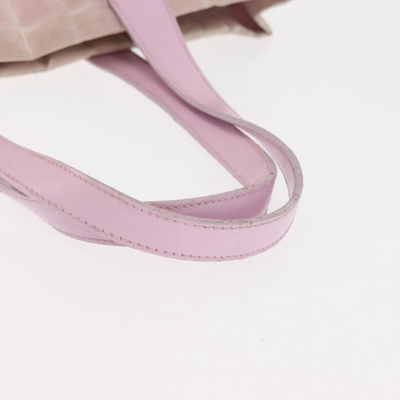 CHANEL New Travel Line Tote Bag Nylon Pink CC Auth bs29764