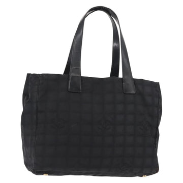 CHANEL New Travel Line Tote Bag Nylon Black CC Auth bs29766