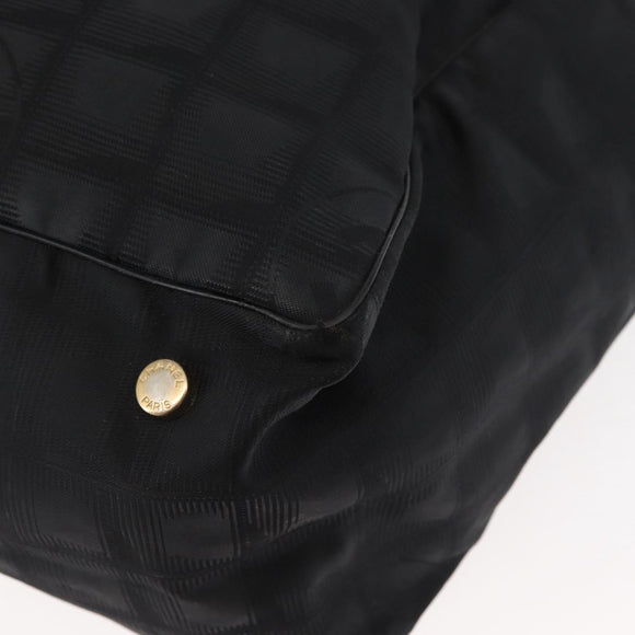 CHANEL New Travel Line Tote Bag Nylon Black CC Auth bs29766