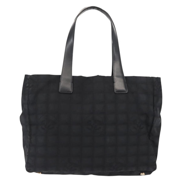 CHANEL New Travel Line Tote Bag Nylon Black CC Auth bs29766