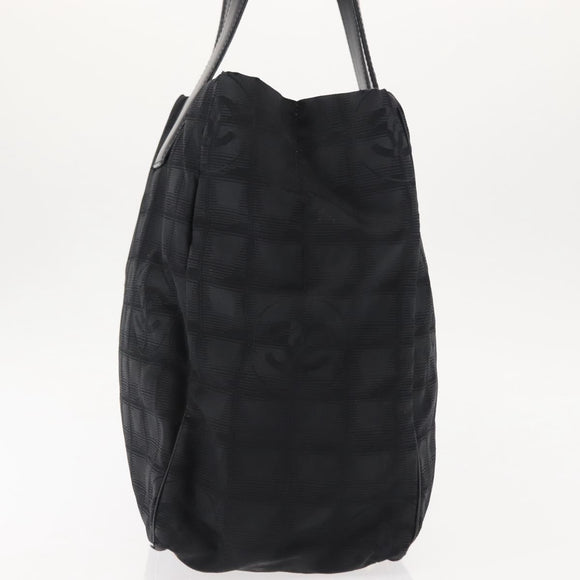 CHANEL New Travel Line Tote Bag Nylon Black CC Auth bs29766