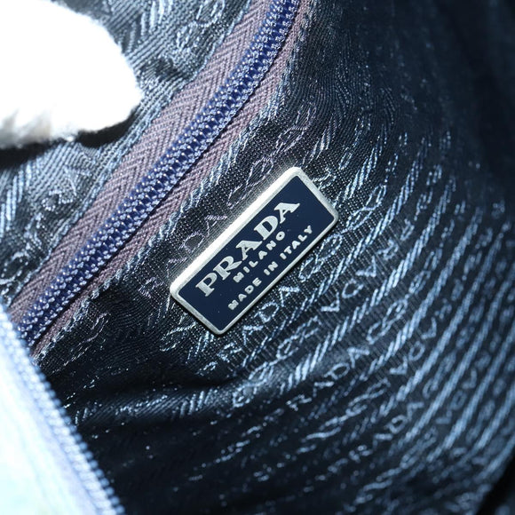 PRADA Shoulder Bag Nylon Green Silver Auth bs29768