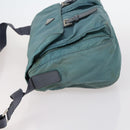 PRADA Shoulder Bag Nylon Green Silver Auth bs29768-4