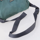 PRADA Shoulder Bag Nylon Green Silver Auth bs29768-7