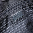 PRADA Tote Bag Nylon Black Silver Auth bs29772-20
