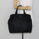 PRADA Tote Bag Nylon Black Silver Auth bs29772-24