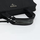 PRADA Tote Bag Nylon Black Silver Auth bs29772-7