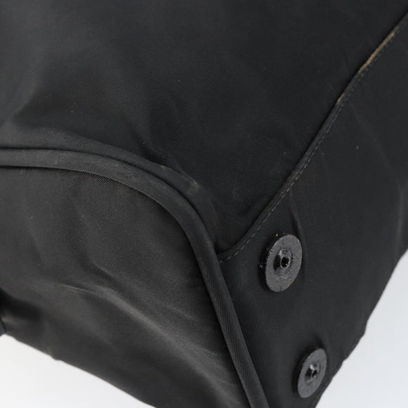 PRADA Tote Bag Nylon Black Silver Auth bs29773