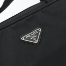 PRADA Tote Bag Nylon Black Silver Auth bs29773-17