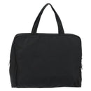 PRADA Tote Bag Nylon Black Silver Auth bs29773-2