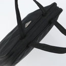 PRADA Tote Bag Nylon Black Silver Auth bs29773-6