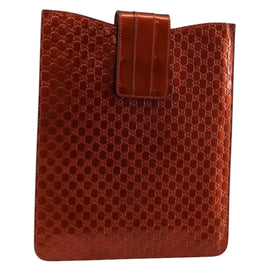GUCCI Micro GG Canvas iPad Case Enamel Bronze 256575 Auth bs29775