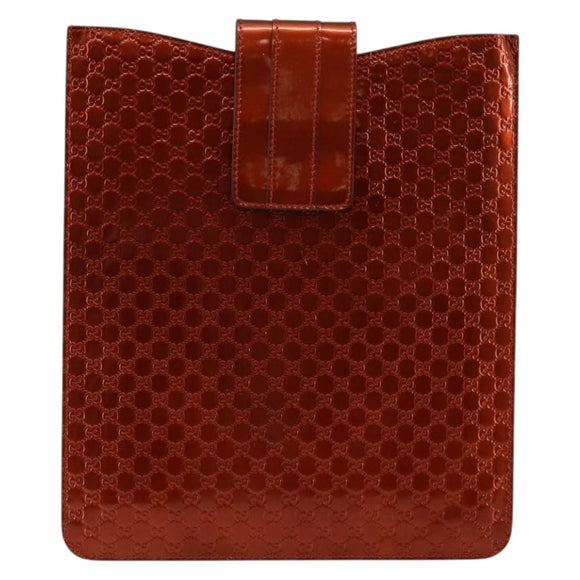 GUCCI Micro GG Canvas iPad Case Enamel Bronze 256575 Auth bs29775