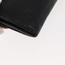 Miu Miu Chain Wallet Leather Beige Black gold Auth bs29776-16