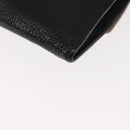 Miu Miu Chain Wallet Leather Beige Black gold Auth bs29776-17