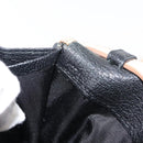 Miu Miu Chain Wallet Leather Beige Black gold Auth bs29776-12