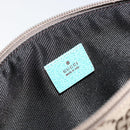 GUCCI GG Canvas Accessory Pouch Beige Turquoise Blue Silver 115238 Auth bs29778-9