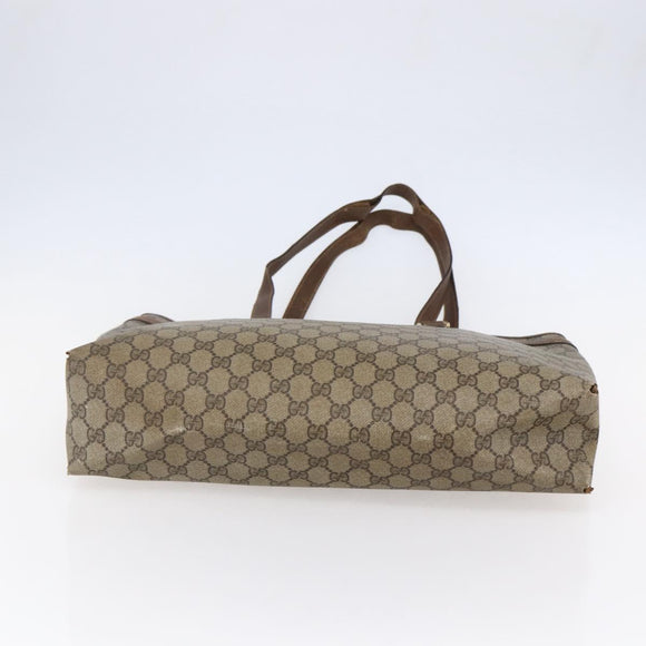 GUCCI GG Supreme Tote Bag PVC Beige Brown 39 02 061 Auth bs29779