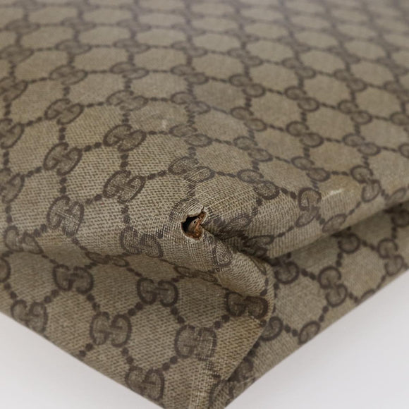 GUCCI GG Supreme Tote Bag PVC Beige Brown 39 02 061 Auth bs29779