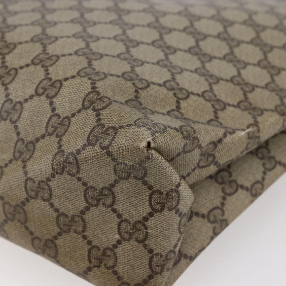 GUCCI GG Supreme Tote Bag PVC Beige Brown 39 02 061 Auth bs29779