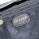 CHANEL COCO Mark Vanity Pouch Caviar Skin Black Gold CC Auth bs29781-19