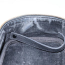 CHANEL COCO Mark Vanity Pouch Caviar Skin Black Gold CC Auth bs29781-21