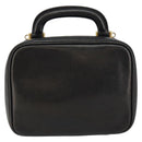 CHANEL COCO Mark Vanity Pouch Caviar Skin Black Gold CC Auth bs29781-2