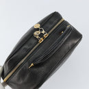 CHANEL COCO Mark Vanity Pouch Caviar Skin Black Gold CC Auth bs29781-6