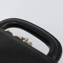 CHANEL COCO Mark Vanity Pouch Caviar Skin Black Gold CC Auth bs29781-14