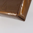 LOUIS VUITTON Monogram Vernis Green Cigarette Case Bronze M91156 Auth bs29785-16