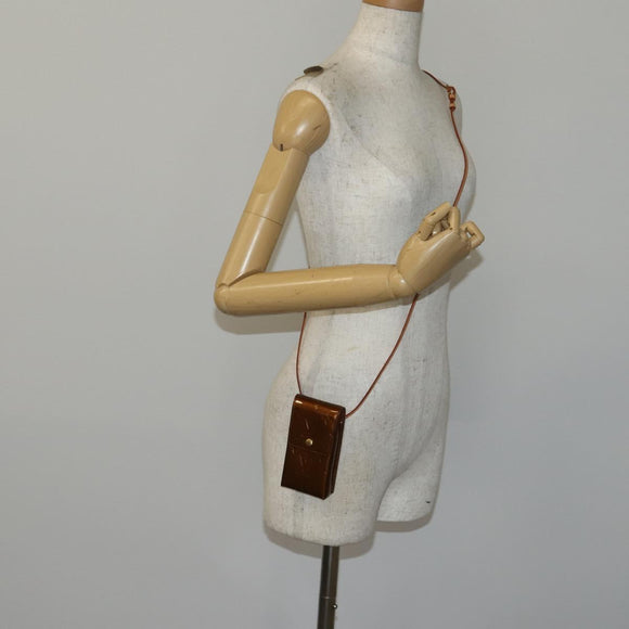 LOUIS VUITTON Monogram Vernis Green Cigarette Case Bronze M91156 Auth bs29785